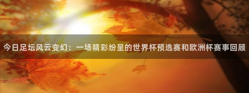 今日足坛风云变幻：一场精彩纷呈的世界杯预选赛和欧洲杯赛事回顾